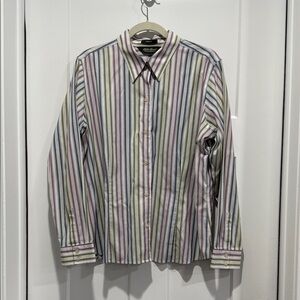 Eddie Bauer Multicolor Striped Button Down Shirt